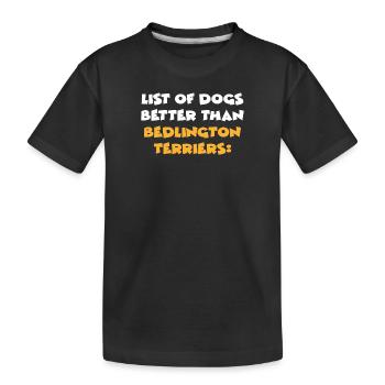 Bedlington Terrier - T-shirt bio Premium Enfant - noir - Devant