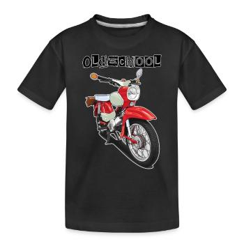 Étoile (rouge) // Illustration - T-shirt bio Premium Enfant - noir - Devant