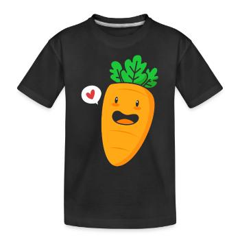 Carrot Vegetables - Kids' Premium Organic T-Shirt - black - Front
