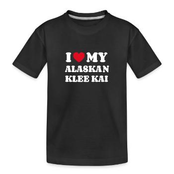 J’adore mon Klee Kai d’Alaska - T-shirt bio Premium Enfant - noir - Devant