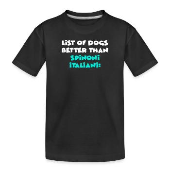 Italian Spinone - Kids' Premium Organic T-Shirt - black - Front