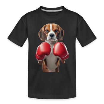 Beagle - Kinder Premium Bio T-Shirt - Schwarz - Vorne