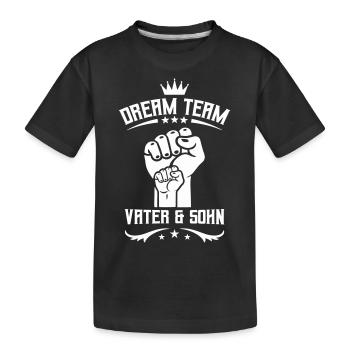 Équipe de poing père et fils - T-shirt bio Premium Enfant - noir - Devant