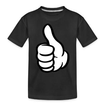 pouce main comme - T-shirt bio Premium Enfant - noir - Devant