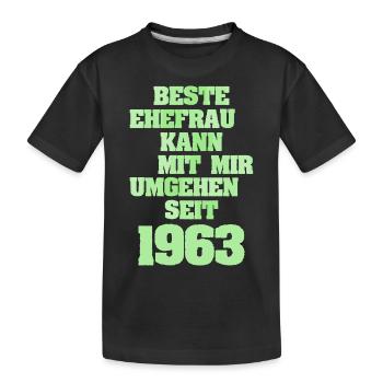 1963 - Kinder Premium Bio T-Shirt - Schwarz - Vorne