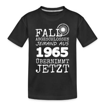 1965 1965 - Kids' Premium Organic T-Shirt - black - Front