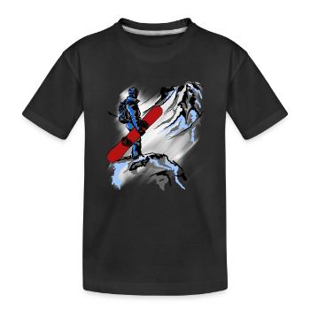 Snowboarding - Kinder Premium Bio T-Shirt - Schwarz - Vorne