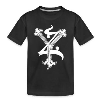 Buchstaben YZ Rapp art - Kinder Premium Bio T-Shirt - Schwarz - Vorne
