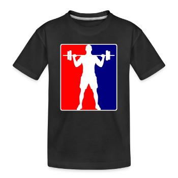 Bodybuilder Fitness Logo - T-shirt bio Premium Enfant - noir - Devant