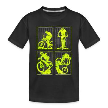 MTB | Mountainbike | Mountainbiken | Mountainbiker - Kinder Premium Bio T-Shirt - Schwarz - Vorne