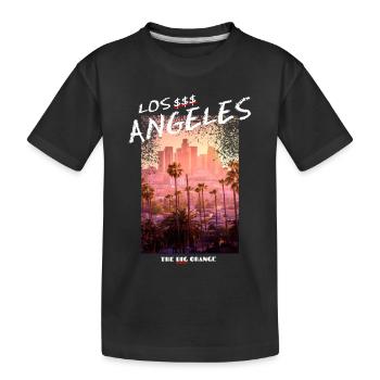 Los Angeles - Kinder Premium Bio T-Shirt - Schwarz - Vorne