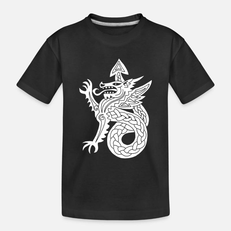Dragon blanc - T-shirt bio Premium Enfant - noir