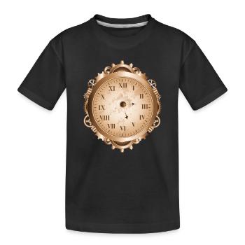 Montre Steampunk au look antique avec engrenages - T-shirt bio Premium Enfant - noir - Devant