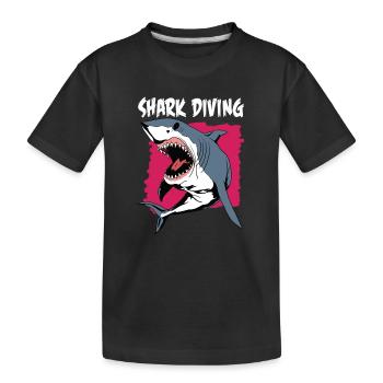 Shark Diving | Plongée Avec Les Requins - T-shirt bio Premium Enfant - noir - Devant
