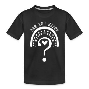 Êtes-vous heureux? - T-shirt bio Premium Enfant - noir - Devant