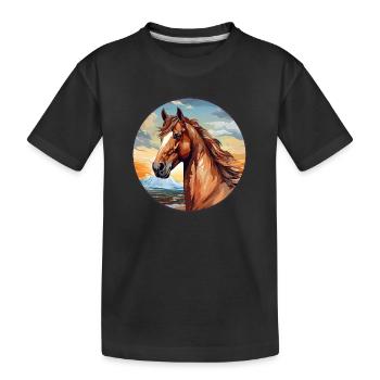 Cheval - T-shirt bio Premium Enfant - noir - Devant
