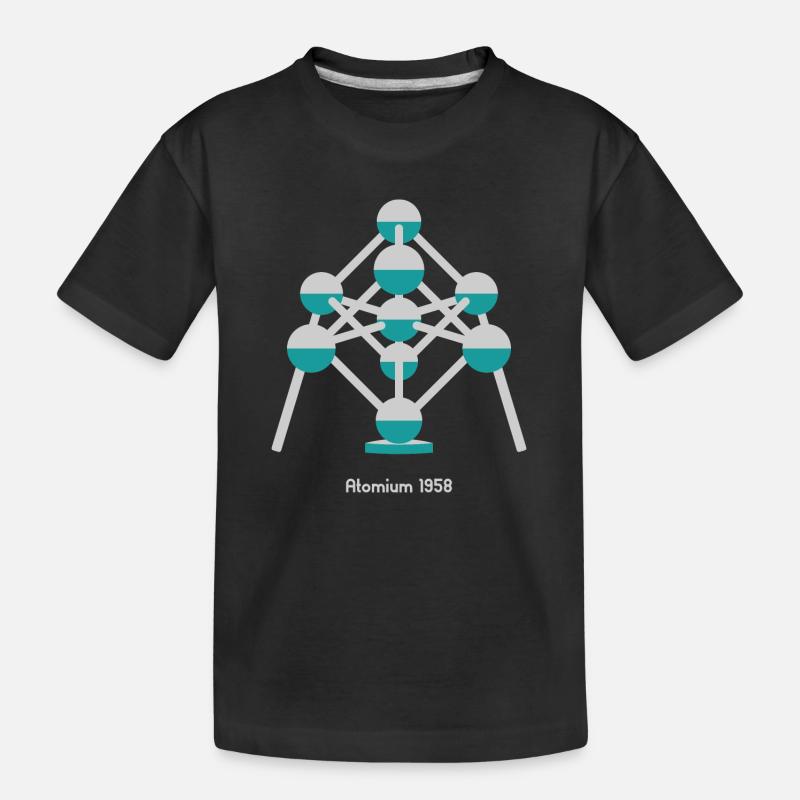 Atomium 1958 - Kinder Premium Bio T-Shirt - Schwarz
