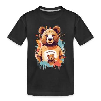 Beste Bär Mutter - Kinder Premium Bio T-Shirt - Schwarz - Vorne