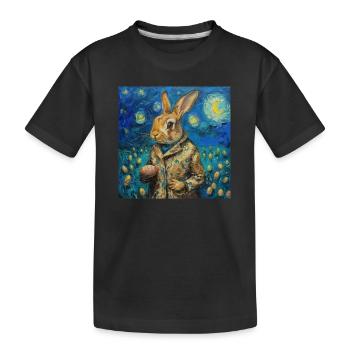 lapin de Pâques, Pâques, lapin, joyeuses Pâques, oeufs de Pâques - T-shirt bio Premium Enfant - noir - Devant