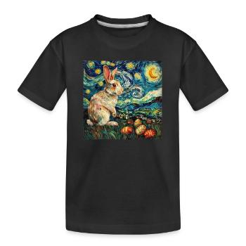 lapin de Pâques, Pâques, lapin, joyeuses Pâques, oeufs de Pâques - T-shirt bio Premium Enfant - noir - Devant