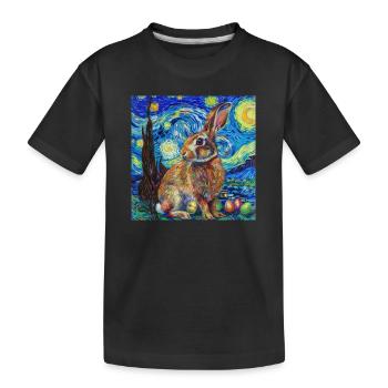 lapin de Pâques, Pâques, lapin, joyeuses Pâques, oeufs de Pâques - T-shirt bio Premium Enfant - noir - Devant