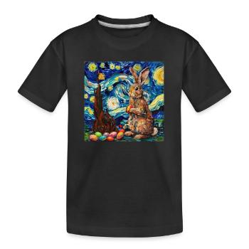 lapin de Pâques, Pâques, lapin, joyeuses Pâques, oeufs de Pâques - T-shirt bio Premium Enfant - noir - Devant