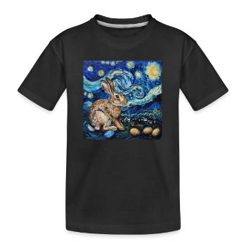 lapin de Pâques, Pâques, lapin, joyeuses Pâques, oeufs de Pâques - T-shirt bio Premium Enfant - noir - Devant