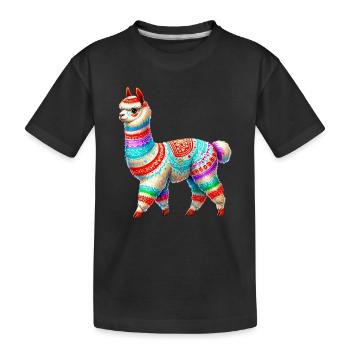 Alpaka - Kinder Premium Bio T-Shirt - Schwarz - Vorne