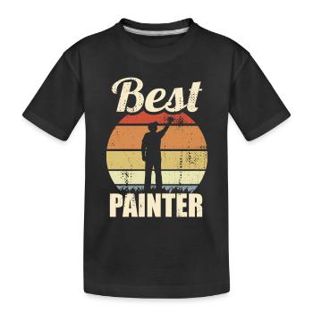 Meilleur peintre - T-shirt bio Premium Enfant - noir - Devant