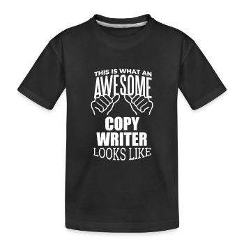Texter Texter Texter Texter Texter - Kinder Premium Bio T-Shirt - Schwarz - Vorne