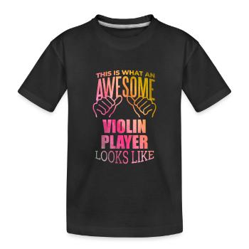 violon - T-shirt bio Premium Enfant - noir - Devant