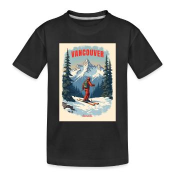 Paysages de montagne de Vancouver - T-shirt bio Premium Enfant - noir - Devant