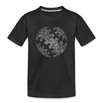 Baseball - Kinder Premium Bio T-Shirt - Schwarz - Vorne