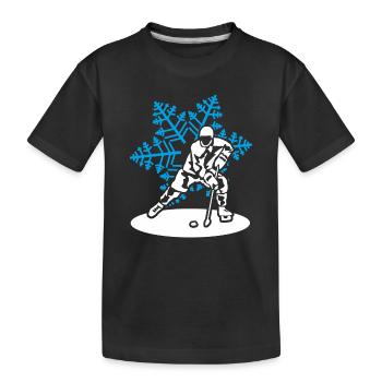 Hockey sur glace Cristal Cadeau de joueur de hockey sur glace - T-shirt bio Premium Enfant - noir - Devant