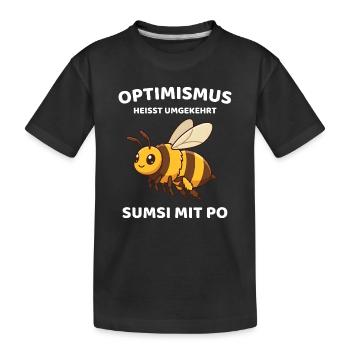 L’optimisme est inversement appelé Sumsi avec Po Bee - T-shirt bio Premium Enfant - noir - Devant