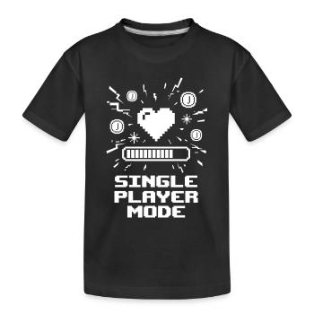 Cœur de joueur en mode solo - T-shirt bio Premium Enfant - noir - Devant