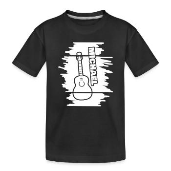 Michael jouant de la guitare - T-shirt bio Premium Enfant - noir - Devant