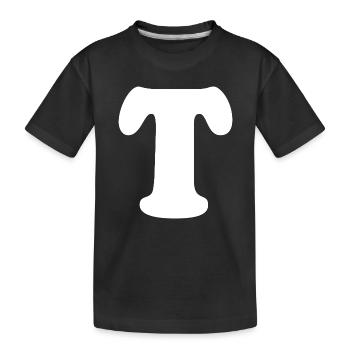 Caractères en T en grande taille | Lettre T | T Logo - T-shirt bio Premium Enfant - noir - Devant