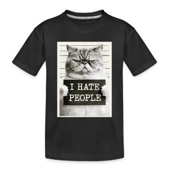 GrimmigerKater JE DÉTESTE LES GENS - T-shirt bio Premium Enfant - noir - Devant