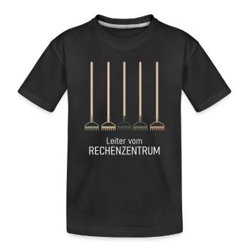 Leiter vom Rechenzentrum Gartenoutfit Gartenarbeit - Kinder Premium Bio T-Shirt - Schwarz - Vorne