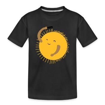 Happy Sun - Kids' Premium Organic T-Shirt - black - Front