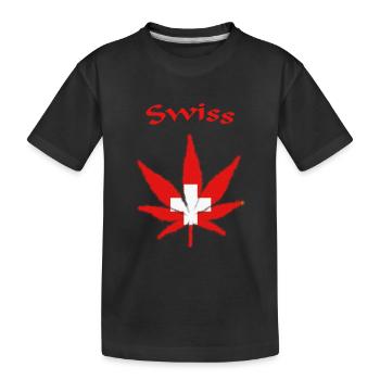 Swiss, Schweiz, Switzerland - Kinder Premium Bio T-Shirt - Schwarz - Vorne