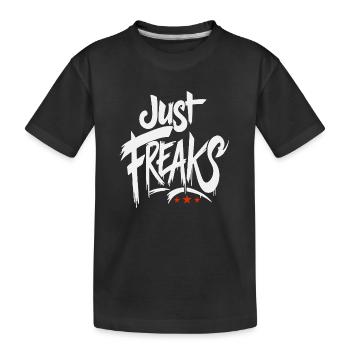 Just Freaks Graffiti Tag white - Just Freaks ® - Kinder Premium Bio T-Shirt - Schwarz - Vorne