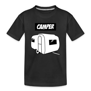 Camper - Kinder Premium Bio T-Shirt - Schwarz - Vorne