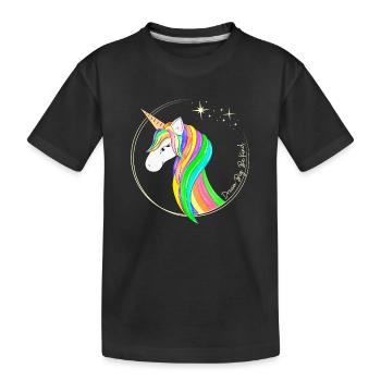 Dream Big. Be child. Unicorn - Kids' Premium Organic T-Shirt - black - Front