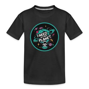 J’ai besoin de ma propre planète - T-shirt bio Premium Enfant - noir - Devant