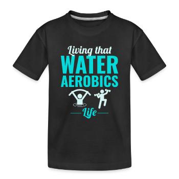 Wassergymnastik Aquatische Fitness Aqua Exercise - Kinder Premium Bio T-Shirt - Schwarz - Vorne