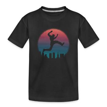 Parkour Retro Design Freerunner Freerunning - Kids' Premium Organic T-Shirt - black - Front