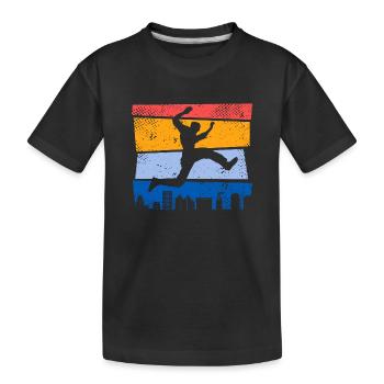Freerunning Vintage Design Freerunner Parkour - Kinder Premium Bio T-Shirt - Schwarz - Vorne