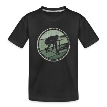 Scooter Tricks E-Roller Stunt Scooter - Kinder Premium Bio T-Shirt - Schwarz - Vorne